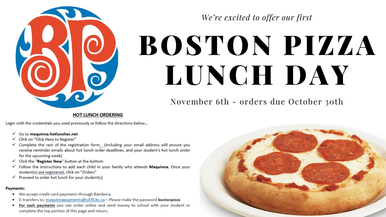 Boston pizza deals order online